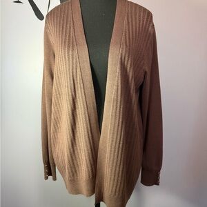 Elegant Brown Women's Cardigan. PTP 24